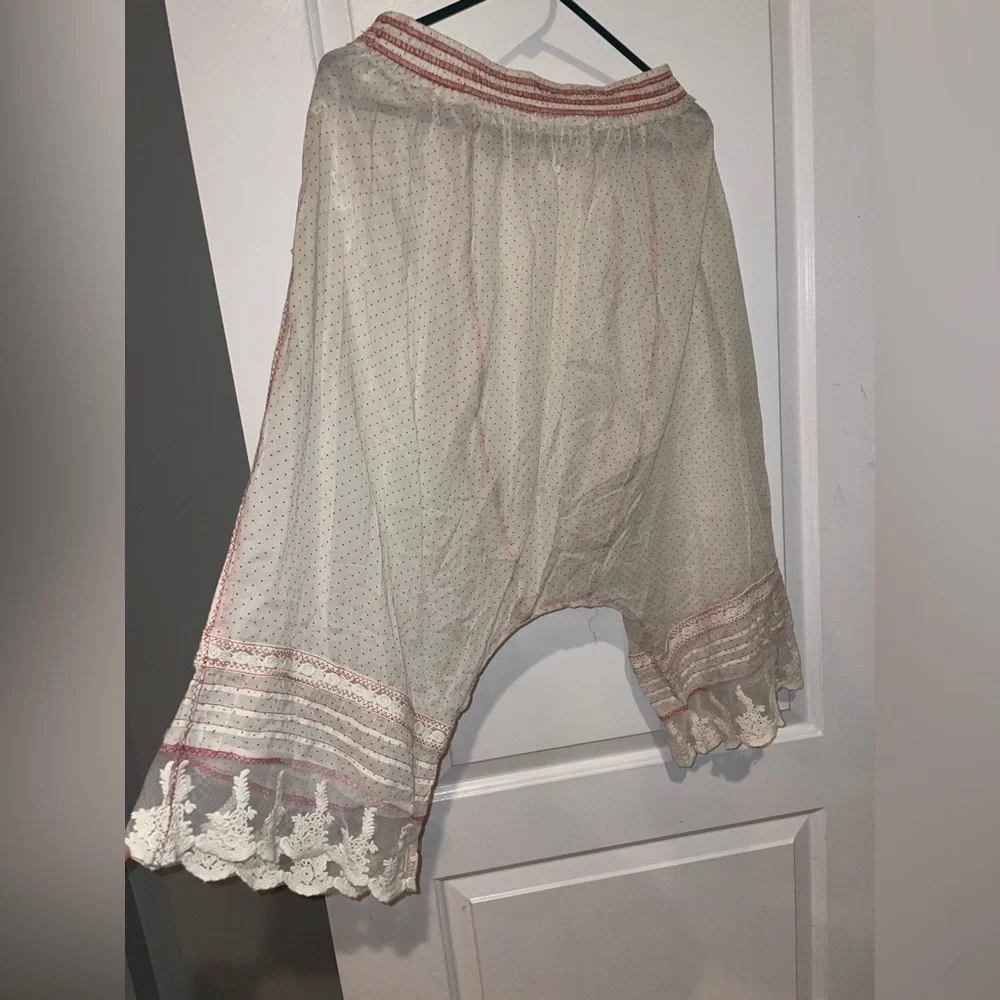 New! Free People Endless Afternoon Bloomers Swiss Dot Embroidered Lace Harem 🌹 M